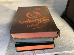 lot 14 image: 3 Vintage Books - Tom Sawyer, Frenchman Creek, and AlFred Hitchcock