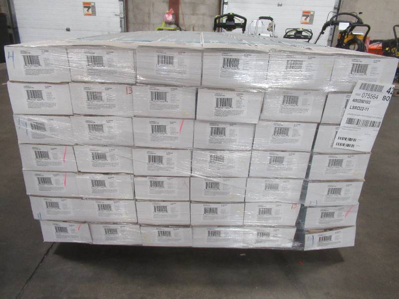 lot 503 image: Pallet of Premium PERGO Americana Chocolate Brown Oak 2-14-in Wide x 34-in Thick SmoothTraditional Solid Hardwood Flooring (18.25-Sq ftCase) 42 Cases Total766.5 Sq. Ft. - Low Reserve of $2000.00