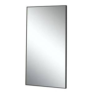 lot 410 image: 71 in. x 32 in. Classic Rectangle Metal Framed Black Wall Mirror.