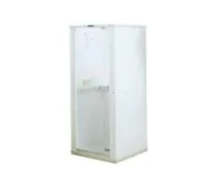 lot 411 image: Mustee Durastall 32 in. x 32 in. x 75 in. Shower Stall with Standard Base in White, Model 68.