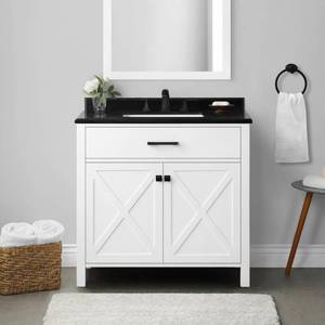 lot 363 image: Home Decorators Collection Ainsley 36 in. W x 22 in. D Bath Vanity (Top Cracked)