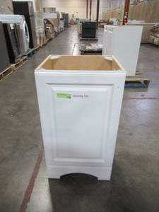 lot 367 image: Glacier Bay 18.63 in. Vanity in White Model GB18P2COM-WH (No Top)