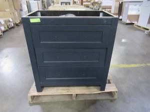 lot 374 image: Moen Genta 30.5 Bath Vanity in Deep Blue Model GT30P2O1-DB (No Top)