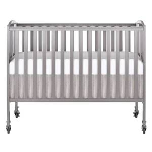 lot 438 image: Dream on Me Steel Grey Folding Full Size Crib, 672-SGY. Open Carton May have damagedmissing parts.