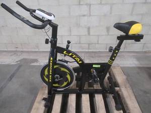lot 419 image: Litai Stationary Exercise Bike, Cardio Bike for Home Gym Workout. B0936NM1GN. - Missing Heart Rate Monitor WireConnector.