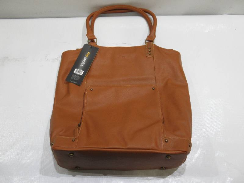 Solo Vestry 15.6 Bucket Tote With 15.6 Laptop Pocket, Tan