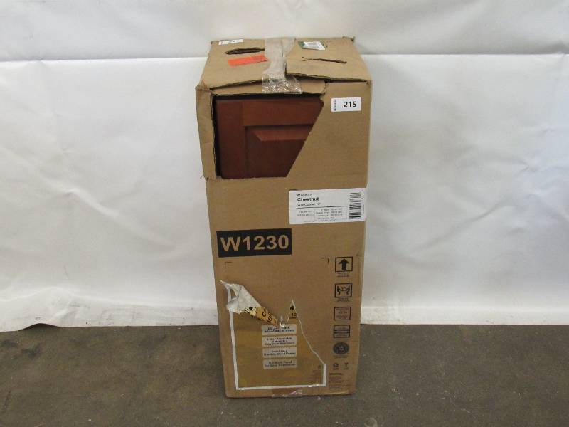 Hampton Bay Madison Assembled 12x30x12 in Wall Cabinet in Chestnut