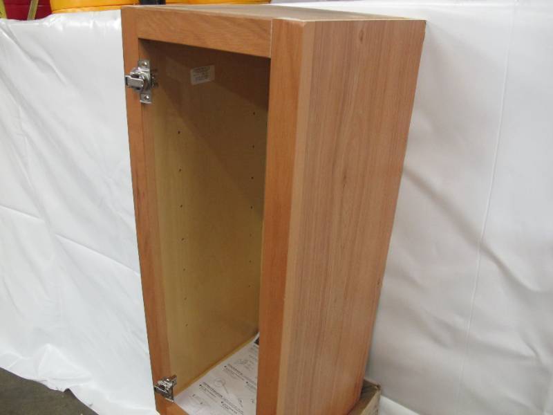 Hampton Bay 12 Madison Wall Cabinet - Warm Oak - Missing Door