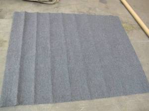72 in x 102 in Gray Quilted Outdoor RugTurf