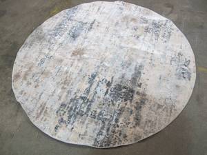 Safavieh Invista CreamGray 7 ft. x 7 ft. Round Distressed Abstract Area Rug (6 7 Circle)