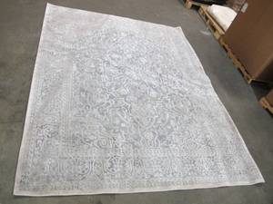 SAFAVIEH Reflection Collection 1355115 Dark GreyCream 7 ft. 10 in. x 10 ft. Square Border Area Rug