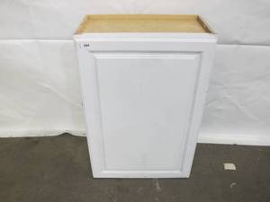NEW with Damage Single Door White Cabinet 24 Wide x 36 Tall x 12 Deep