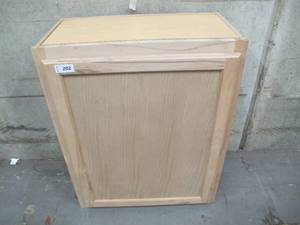 Unfinished Single Door Wood Cabinet - 12 D x 24 W x 30 T