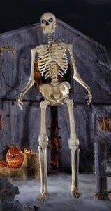 Home Accents Holiday 12 Ft Grave and Bones Giant Sized Skeleton w LifeEyes LCD Eyes - Damaged