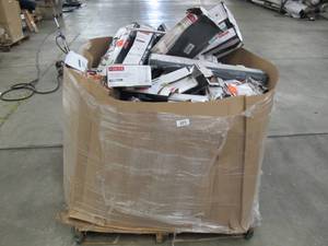 Pallet of Mixed but Mainly Delta Bathroom Fixtures - Unchecked from Home Depot