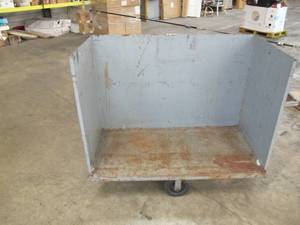 3 Sided Metal Cart - Rolls Great and Easy to Use