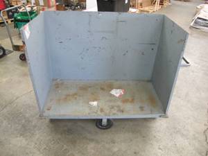3 Sided Metal Cart - Rolls Great and Easy to Use