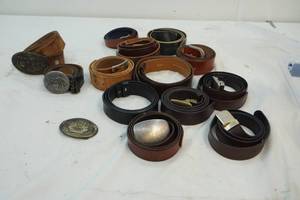lot 210 image: belts and buckles