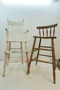lot 216 image: antique high chairs