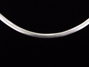 .925 Sterling Silver Wider Snake Link Necklace