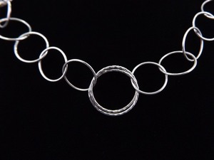 .925 Sterling Silver Larger Loop Link Necklace