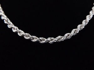 .925 Sterling Silver Thick Rope Necklace