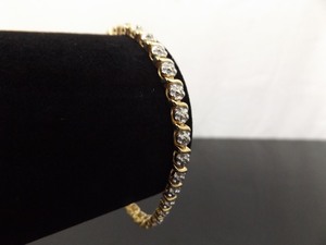 .925 Sterling Silver Diamond Accented Vermeil Bracelet