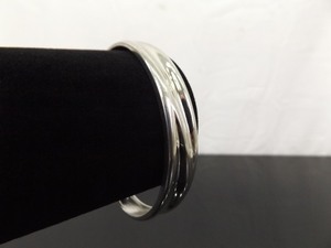 .925 Sterling Silver Wider Designed Open Cuff Bracelet