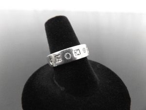 .925 Sterling Silver Inlayed Zirconia Band Ring Size 8