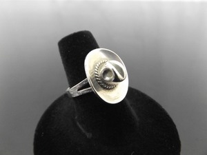 .925 Sterling Silver Cowgirl Hat Ring Size 6.5