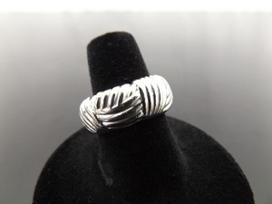 .925 Sterling Silver Knot Design Band Ring Size 7