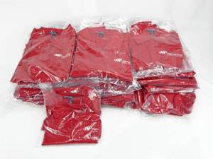 lot 14 image: Lot of 43 Womens Port Authority Sport-Tek Red Ingersoll Rand Embroidered Polo Shirts