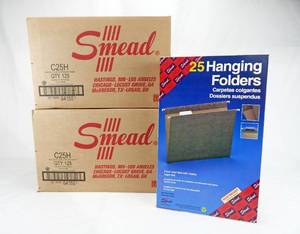 lot 43 image: Lot of 2 Cases of Smead C25H Legal Size Hanging Folders - 250 Folders Total
