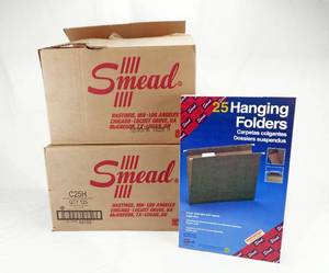 lot 54 image: Lot of 2 Cases of Smead C25H Legal Size Hanging Folders - 250 Folders Total