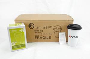 lot 31 image: Case of 12 Terra 11 Ounce VMC Branded Cups