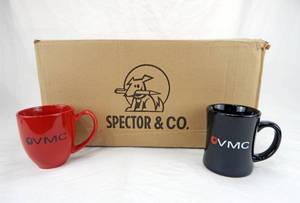 lot 37 image: Case of 19 VMC Branded Large Ceramic Coffee Mugs