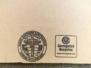lot 99 image: Lot of 25 Great Northern Corporation Corrugated Shipping Boxes
