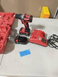 MILWAUKEE M18 18-Volt Lithium-Ion Brushless Cordless 12 in. Compact DrillDriver Kit with (2) 2.0 Ah Batteries, Charger and Case
