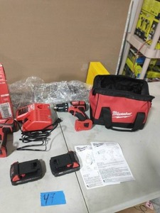MILWAUKEE M18 18-Volt Lithium-Ion Cordless Drill DriverImpact Driver Combo Kit w Two 1.5Ah Batteries, Charger Tool Bag (2-Tool)