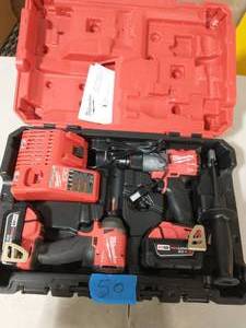 MILWAUKEE M18 FUEL 18-Volt Lithium-Ion Brushless Cordless Hammer Drill and Impact Driver Combo Kit (2-Tool) with Two 5Ah Batteries