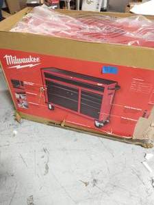 MILWAUKEE 46 in. 8-Drawer Roller Cabinet Tool Chest in Red and Black