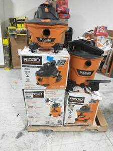 LOT OF RIDGID SHOP VAC VARIOUS MODELS
