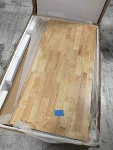 HUSKY 52 in. Adjustable Height Work Table with 2-Drawers in White
