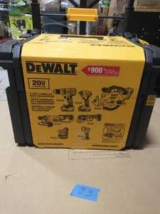 DEWALT 20-Volt MAX Cordless Combo Kit (7-Tool) with ToughSystem Case, (1) 20-Volt 4.0Ah Battery & (2) 20-Volt 2.0Ah Batteries