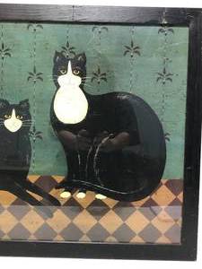 lot 31 image: 2 Black Cats by Warren Kimble