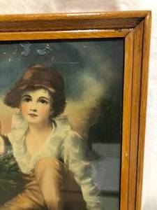 lot 41 image: Vintage Boy with Rabbit Picture