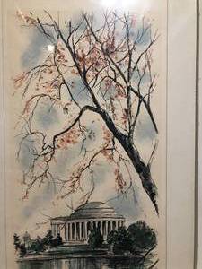 lot 43 image: Pair of Washington Building Paintings by John Fergonson