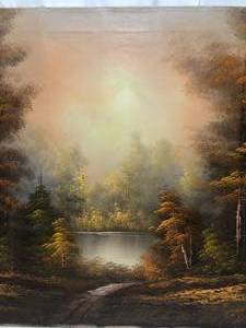 lot 44 image: Nature Fall colors Oil on Canvas by Wilson