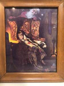 lot 62 image: Pair of Norman Rockwell Pictures with Santa