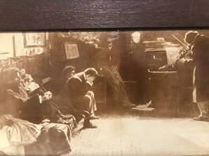 lot 60 image: Men Listening to Piano & Violinist - Ludwig Van Beethovan - in Sepia tone